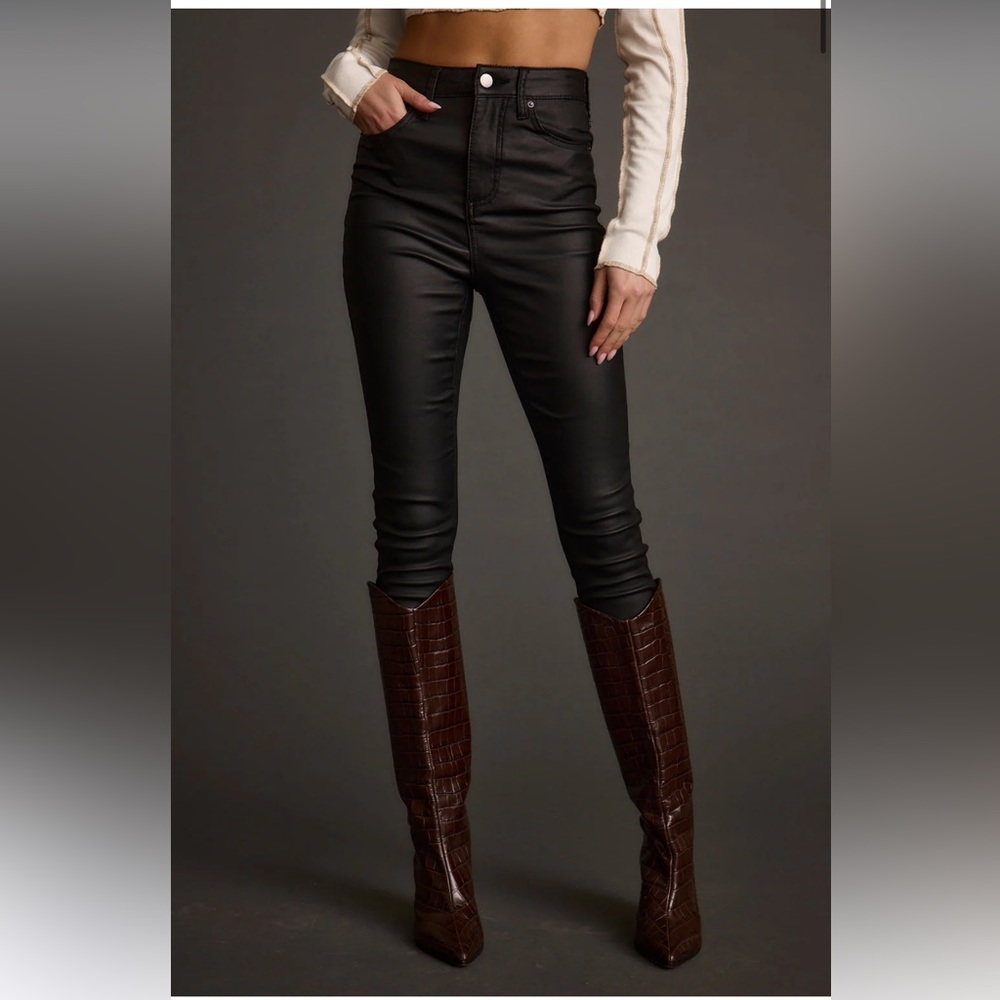 Nixon black coated pants